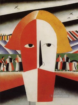  Malevich Lienzo - cabeza de un campesino 1929 Kazimir Malevich